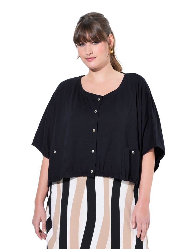 Strick-Top in schwarz