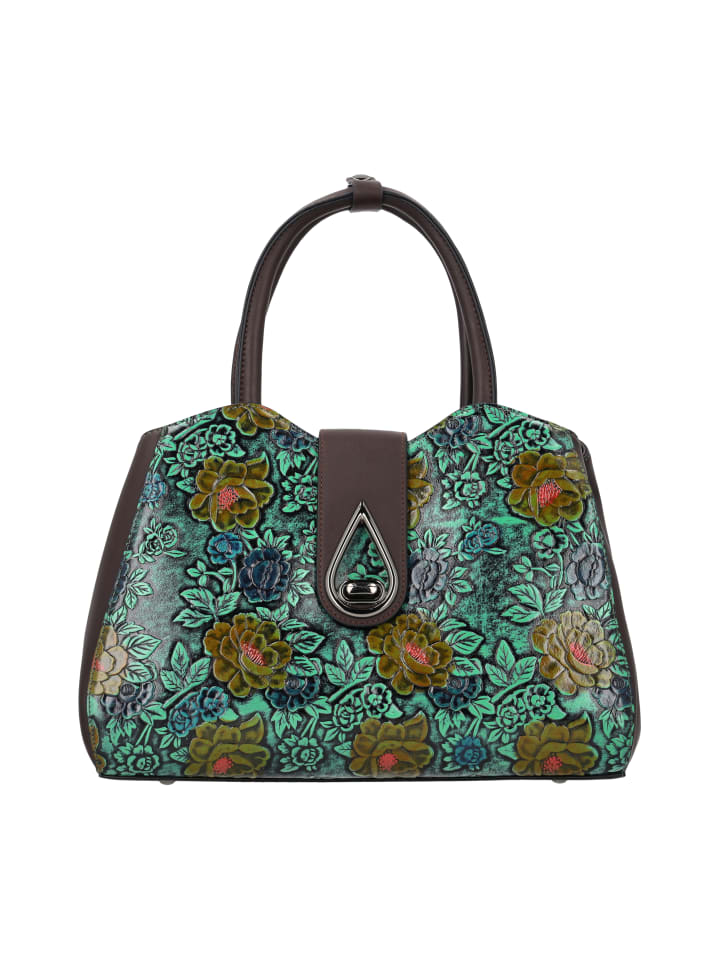 Women Handbag in Brown Green