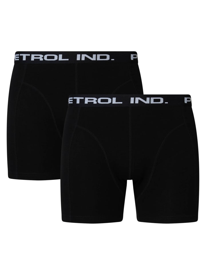 Boxershorts Petrol Logo Einfarbig in Schwarz