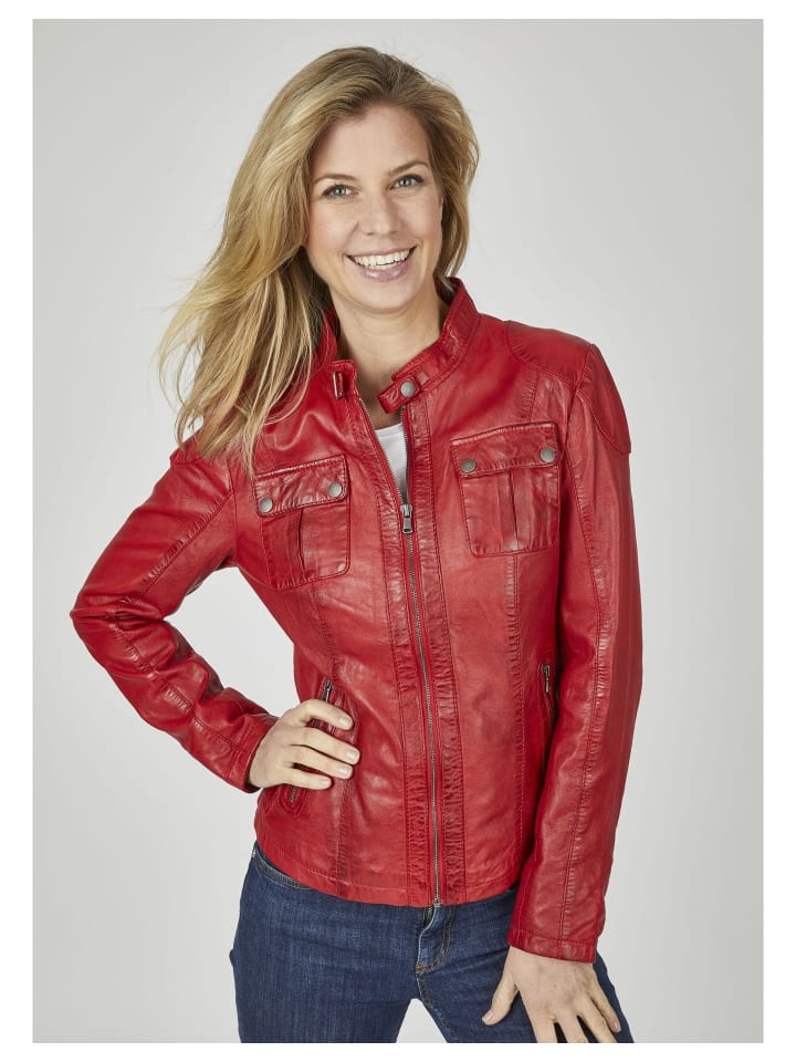 Lederjacke SETANY in Rot