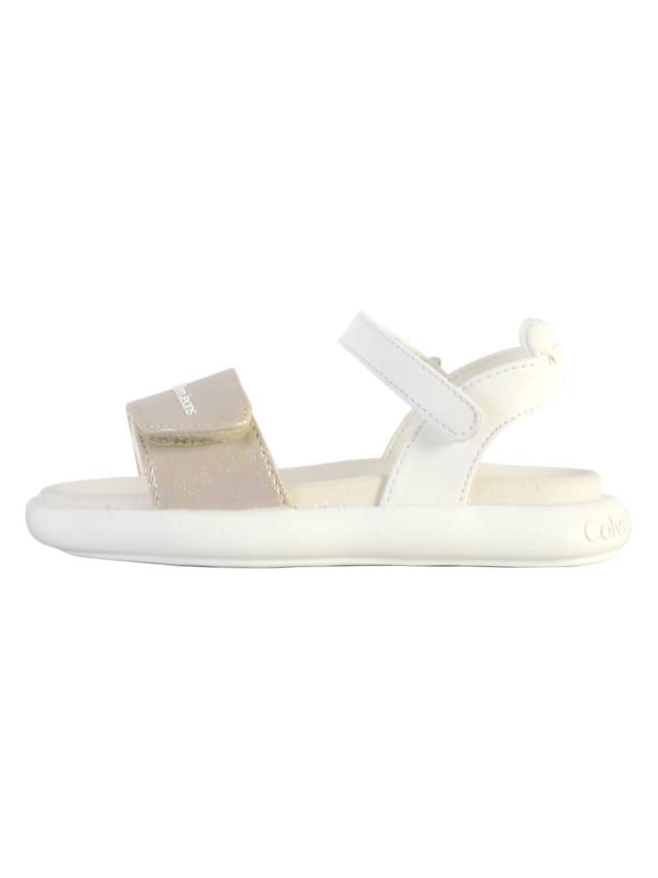 Jeans-Sandalen für Kinder Beige