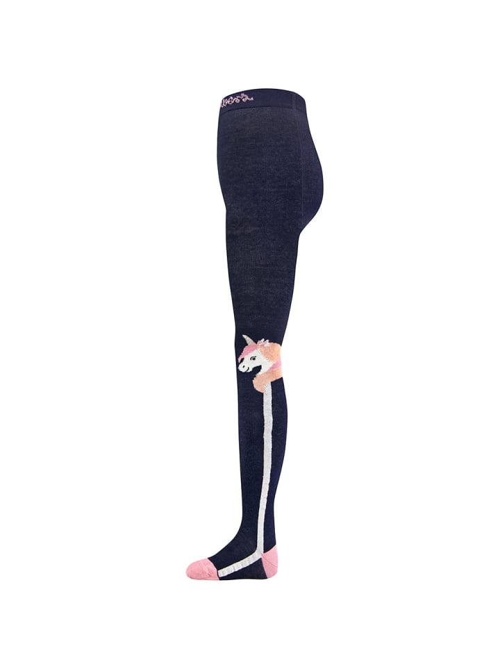 Strumpfhose Einhorn in navy