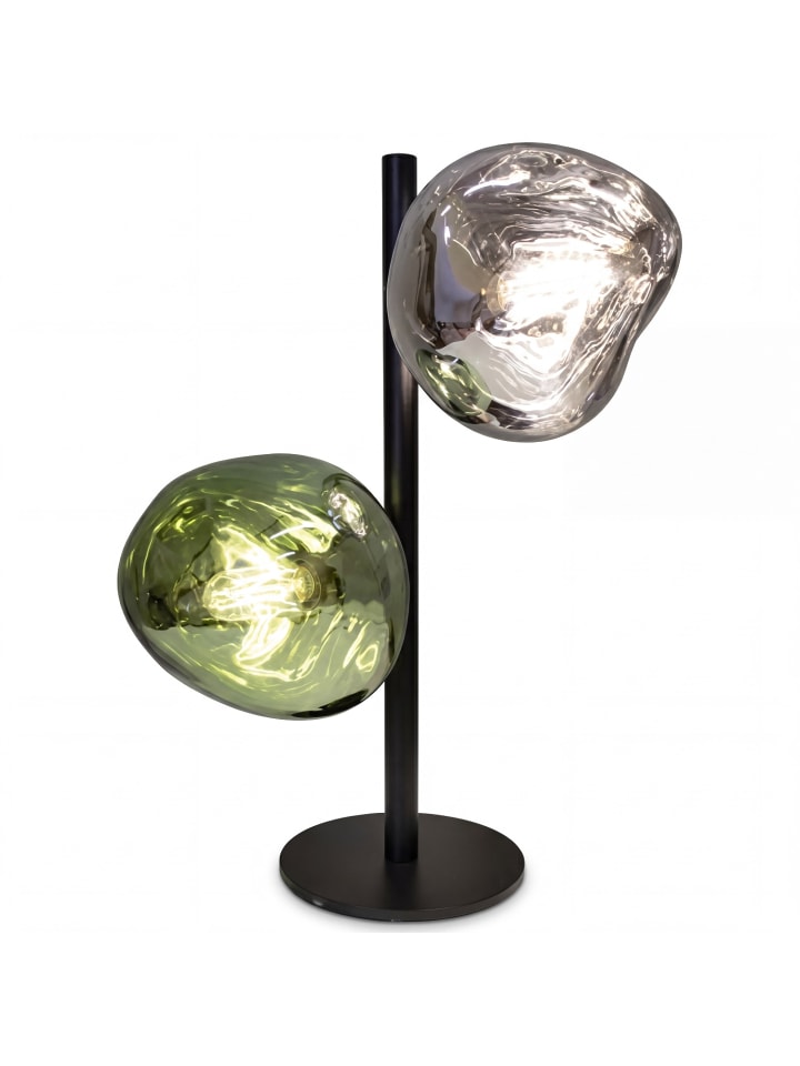 Tischlampe (B)20 x (L)20 x (H)40 cm in Schwarz Weiß Grün