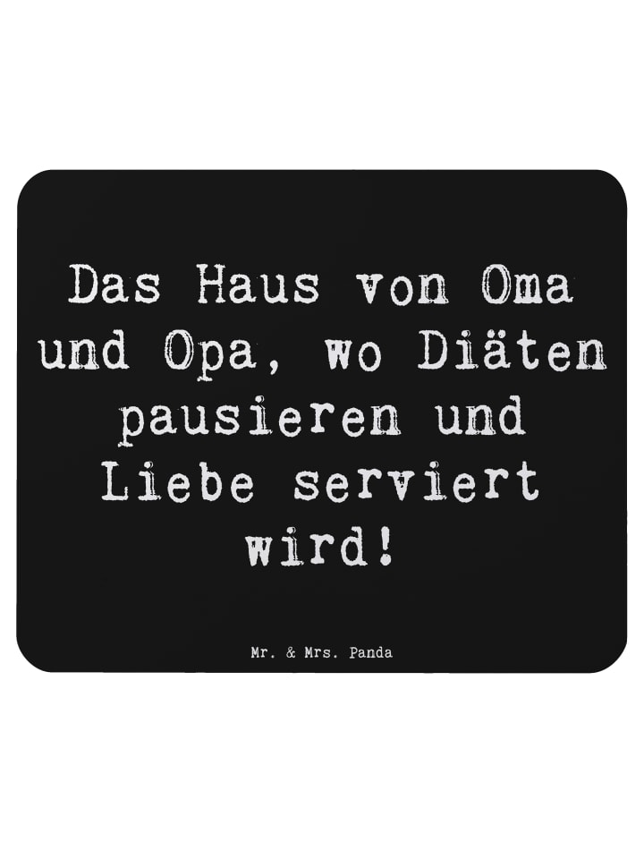 Mauspad Großelternliebe mit Spruch in Schwarz