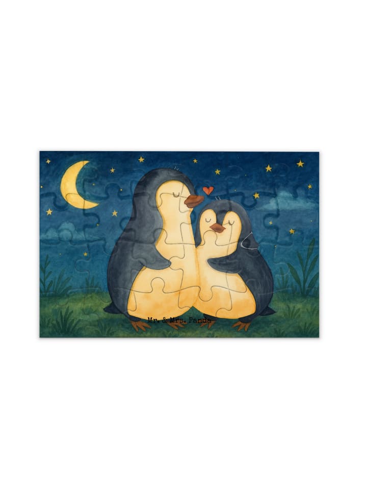 Puzzle Pinguine Einschlafen Design ohne Spruch in Weiß