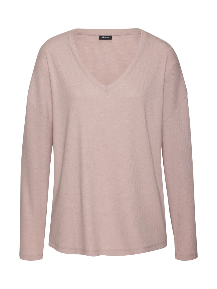 Langarmshirt in altrosa