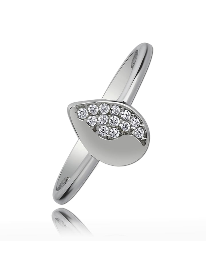 333 Weißgold - 8 Karat Damen Ringe Blatt weißgold Fingerring 60 (19,1)