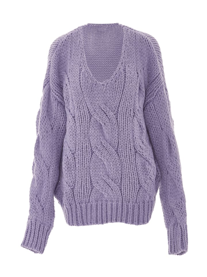 Damen Strickpullover in Lavendel