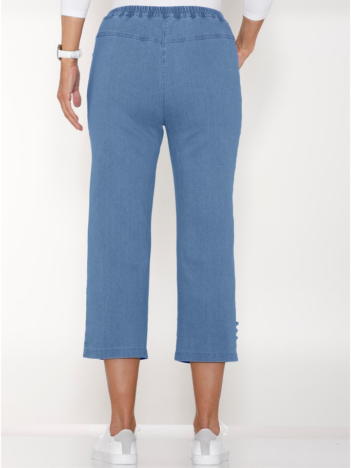 7/8-Jeans in blue-bleached