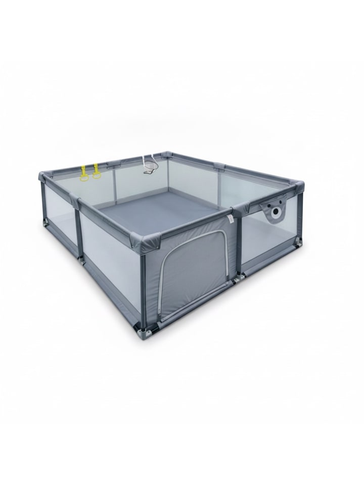Laufstall in Grau - (B)180 x (H)65 x (T)200 cm