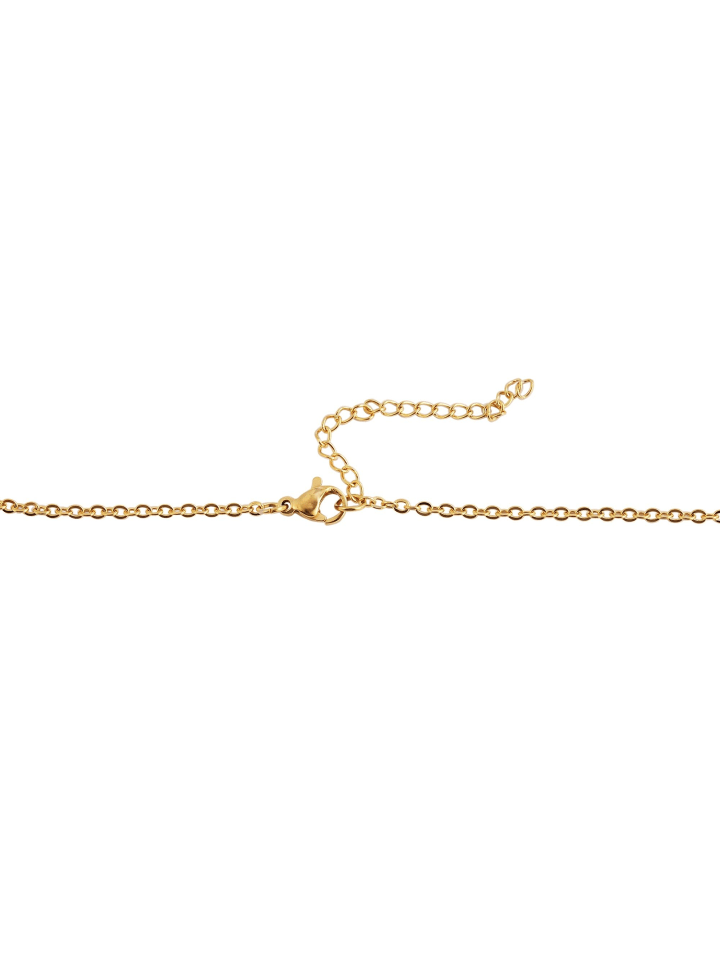 Damen Halskette mit Anhänger – Medaillon aus Edelstahl in gold