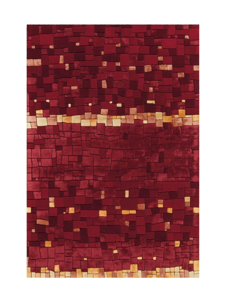Kurzflor Teppich Dominik 8036 in Bordeauxrot
