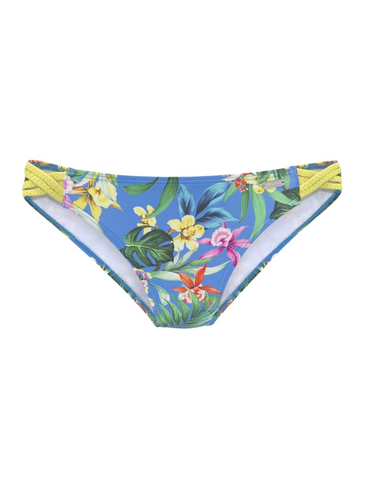 Bikini-Hose in blau-bedruckt