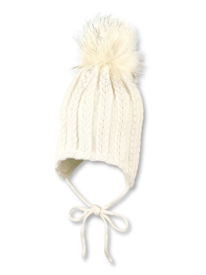 Strickmütze in ecru