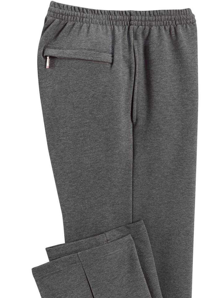 Freizeithose in anthrazit-meliert