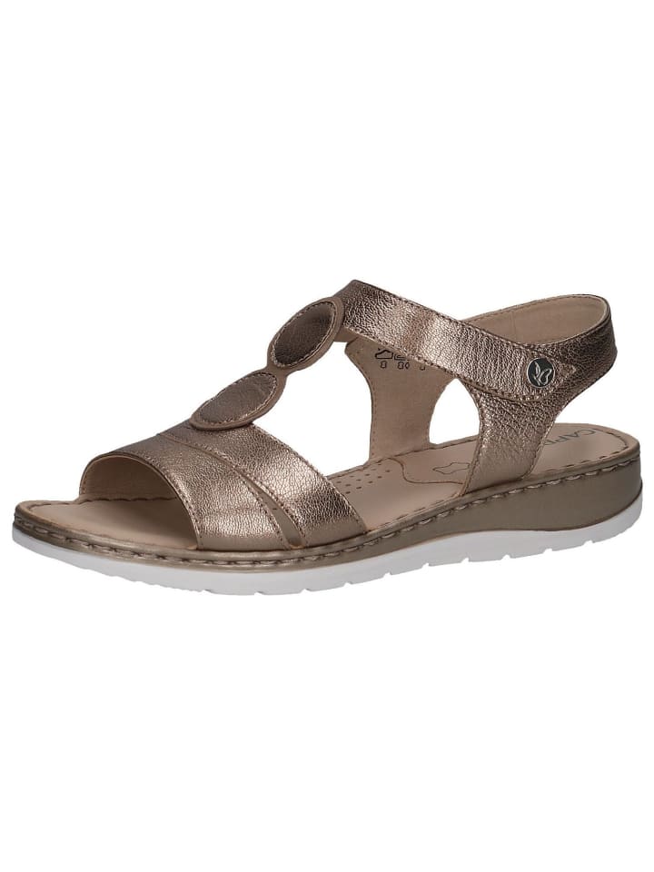 Sandalette in TAUPE MET.COMB