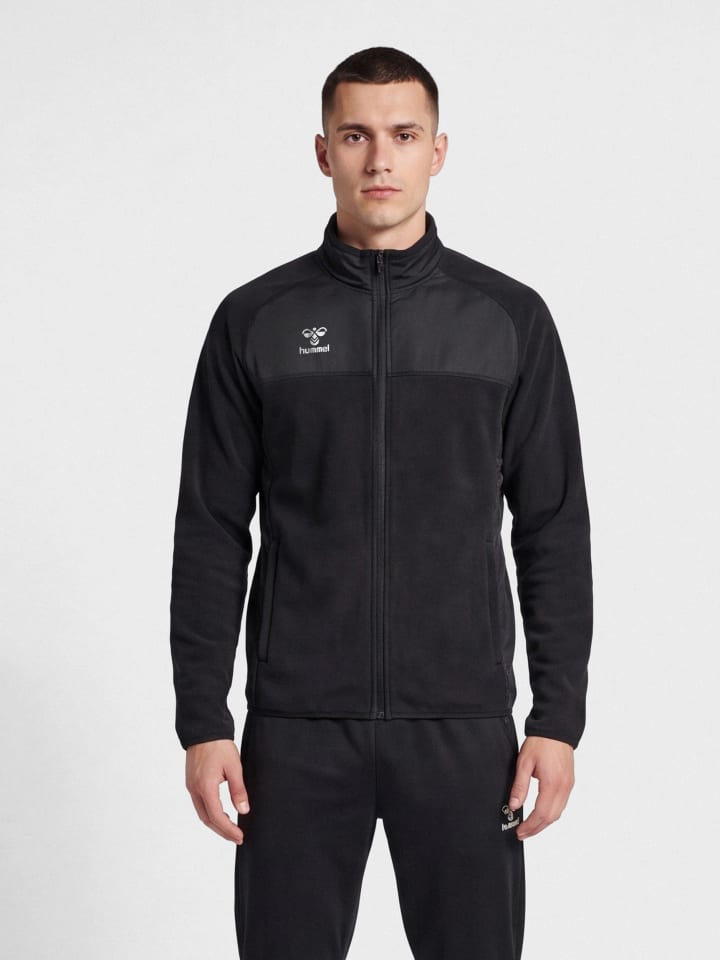 Reißverschluss Fleece-Jacke Hmlgo Herren in BLACK