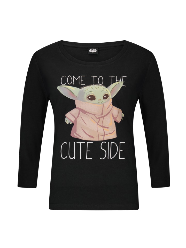Langarmshirt Star Wars Yoda The Child Longsleeve in Schwarz