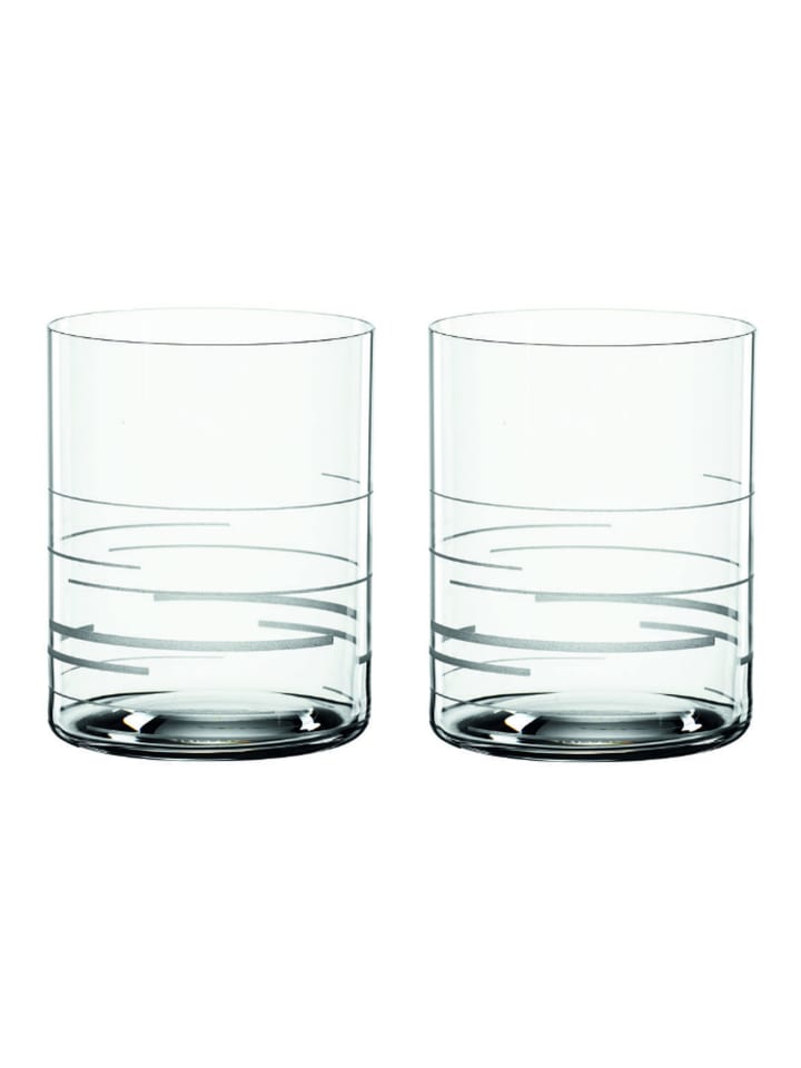 2 er-Set Signature Whiskybecher in Transparent