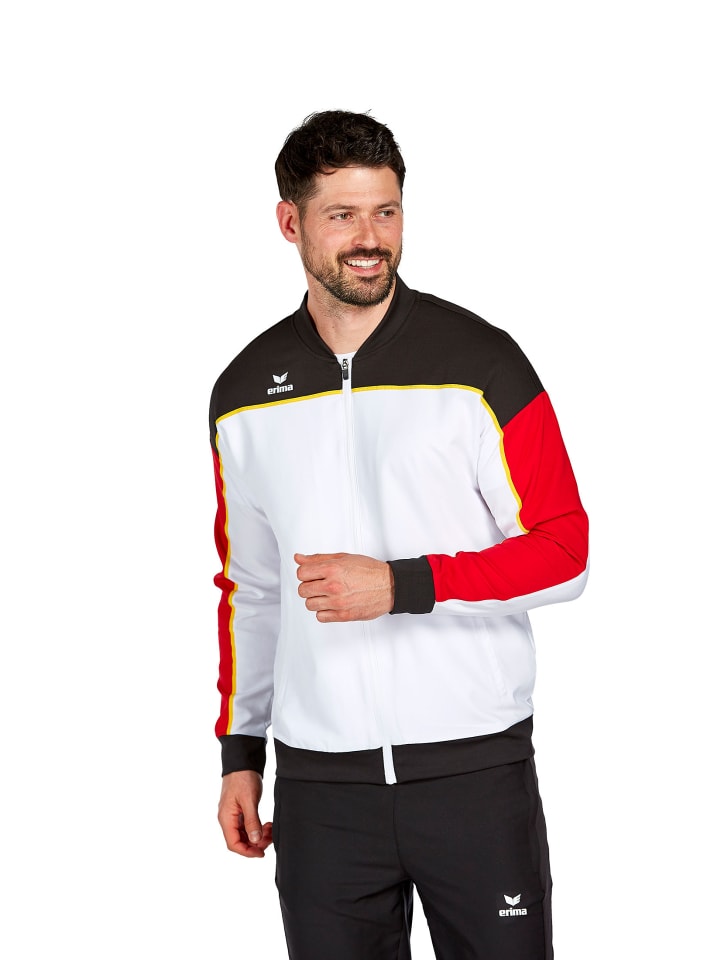 Herren Change By Erima Präsentationsjacke in weiß/schwarz/rot