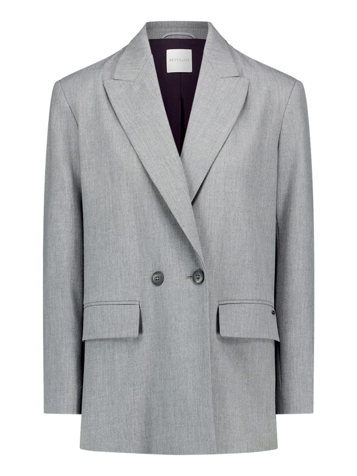 Longblazer mit Taschen in Grey Melange