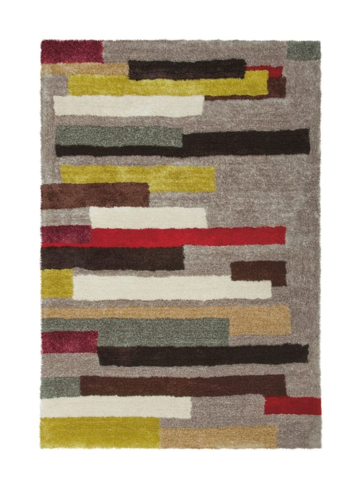 Hochflor Teppich Daniel 8104 in Multicolor Taupe