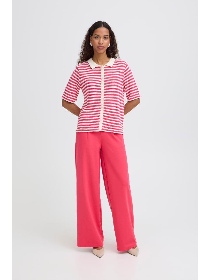 Kurzarm-Bluse IHLORIANNA Loose fit in AZALEA BIRCH STRIPE