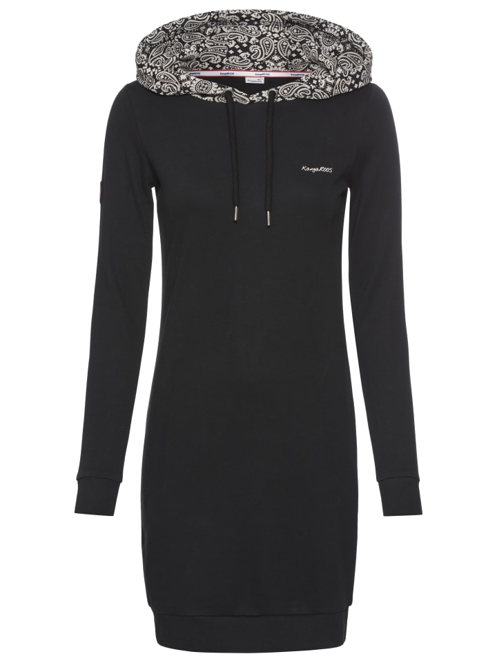Sweatkleid in schwarz-weiß