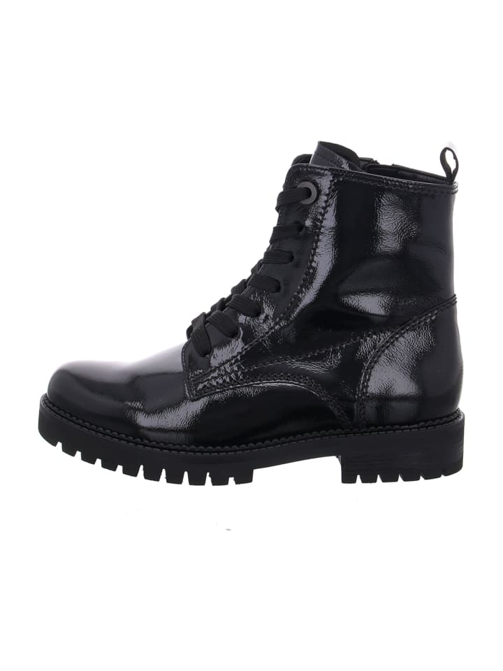 Schnürstiefeletten in Schwarz