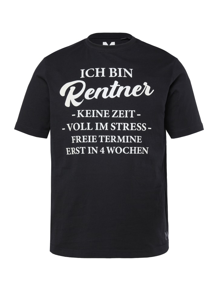 Kurzarm T-Shirt in schwarz