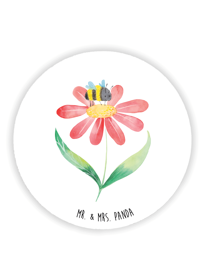 Magnet Hummel Blume ohne Spruch in Weiß