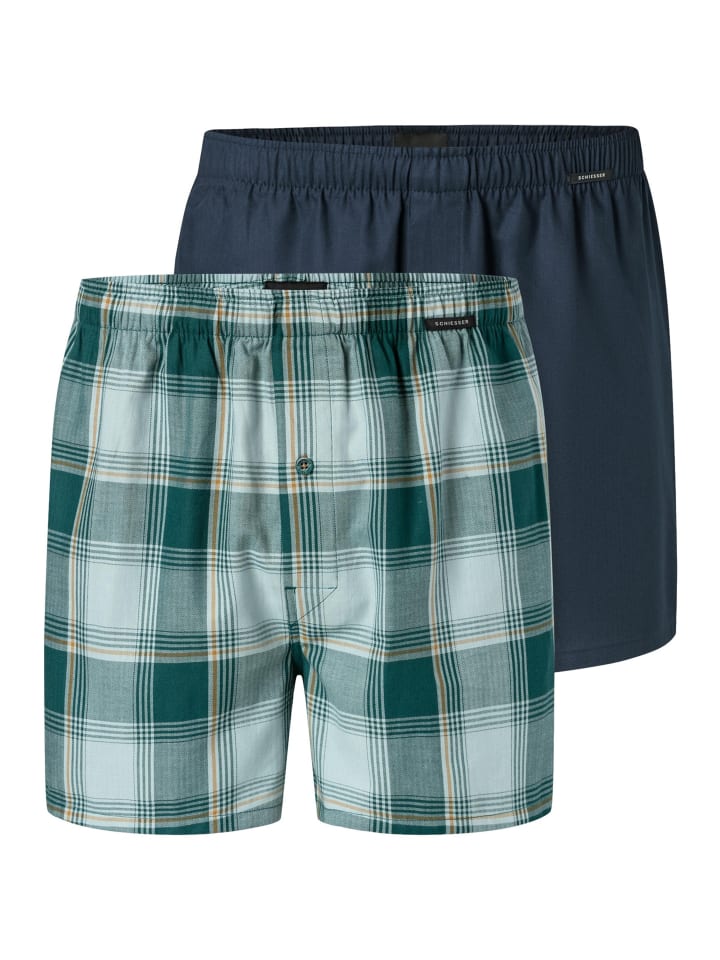 Boxershorts Web in Blau / petrol