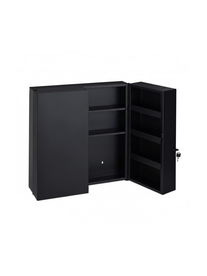 Medizinschrank in Anthrazit - (B)53 x (H)53,5 x (T)19 cm