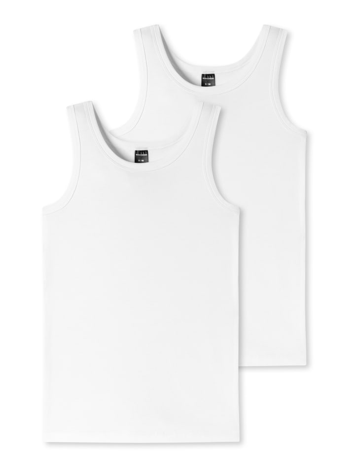Tank-Tops 2er-Pack Basic Kids in weiß