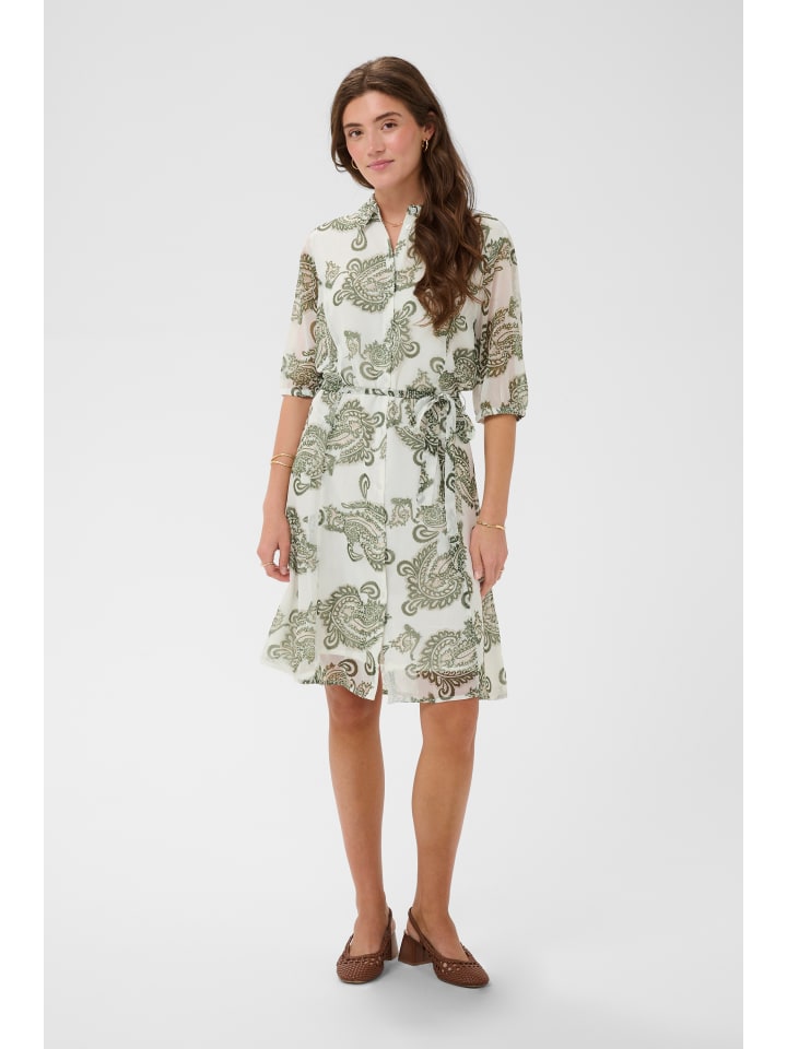 Kleid CRSamira Feminine in Dark Green Paisley