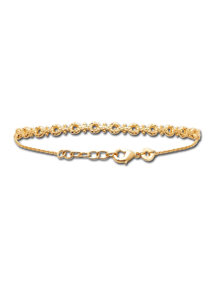 Armband vergoldet (Gelbgold 750) Kreise Größe ca. 18cm Armbänder