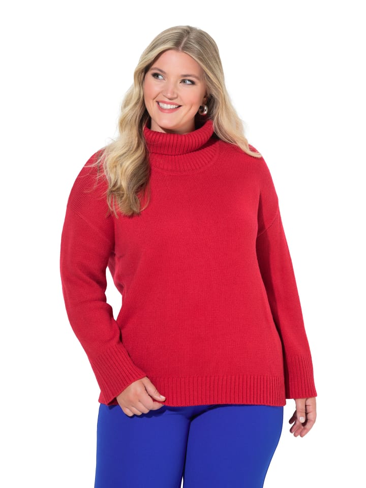 Rollkragenpullover in rot