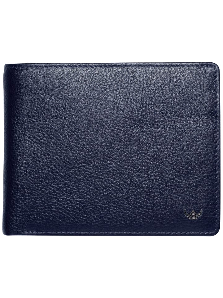 Capri Geldbörse RFID Schutz Leder 12.5 cm blau