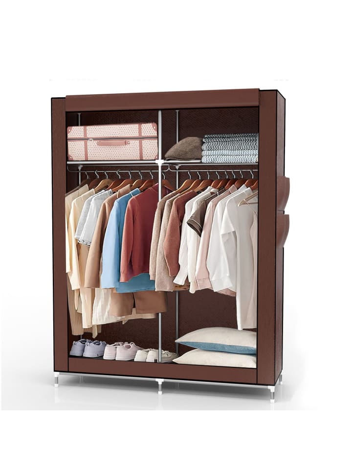 Stoffschrank 108x45x170 cm in BIBER BRAUN