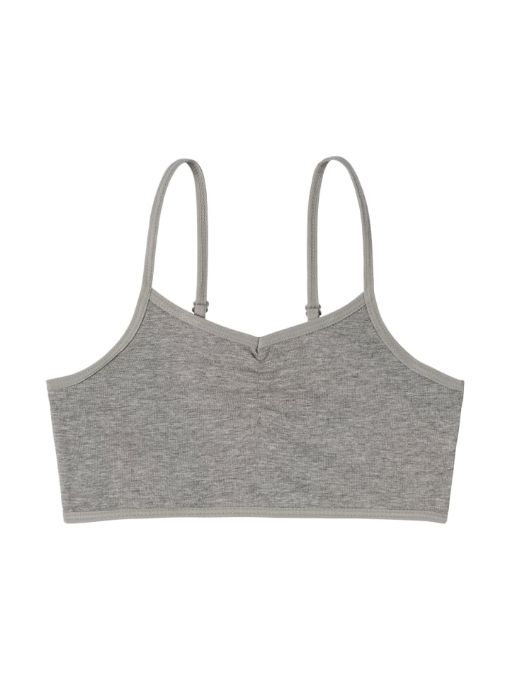 Bustier in mauve, grau-meliert
