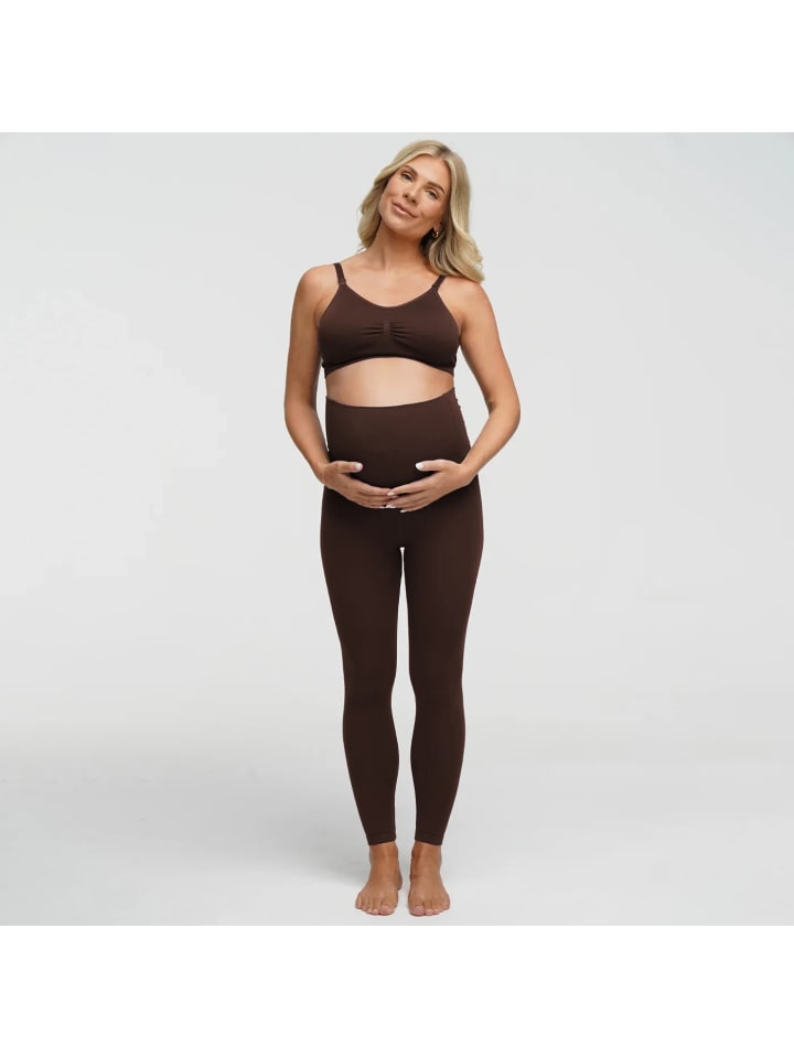 Umstandsleggings in Braun