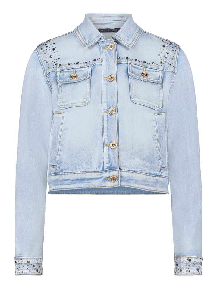 Jeansjacke langarm in Light Blue Denim