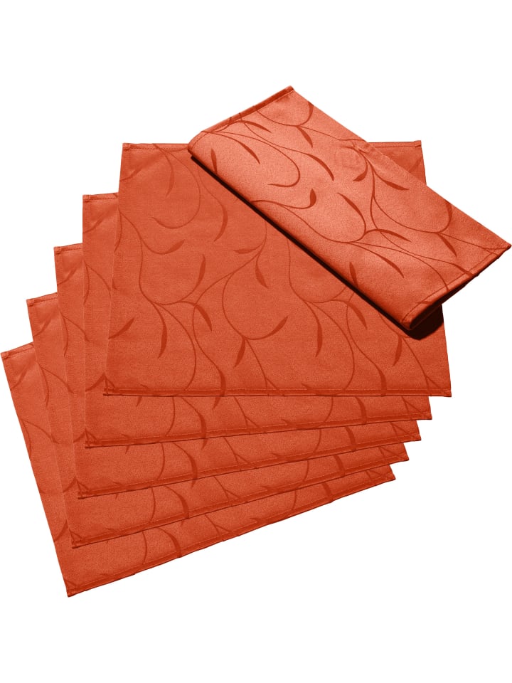 Jacquard Serviette 6er-Pack Remscheid in terra