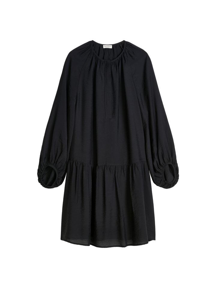 Crinkle-Kleid A-Shape in Deep Night Blue
