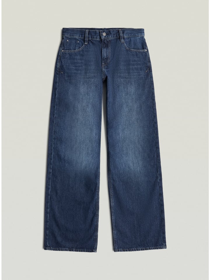 Judee Low Waist Loose Jeans worn in indigo veil