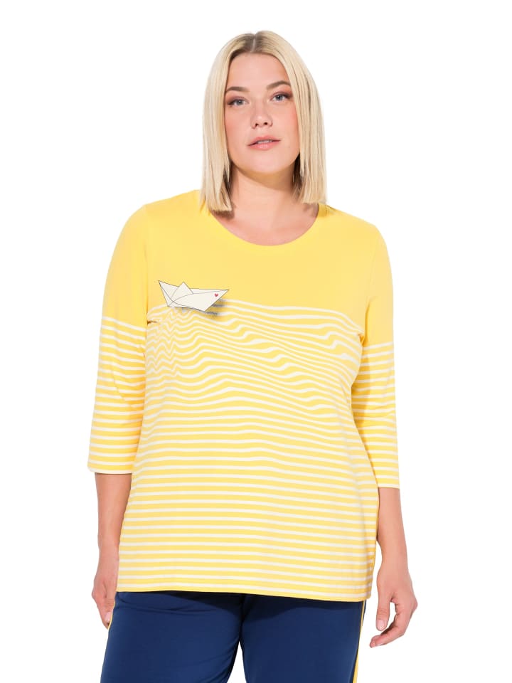 Langarmshirt in sonnengelb