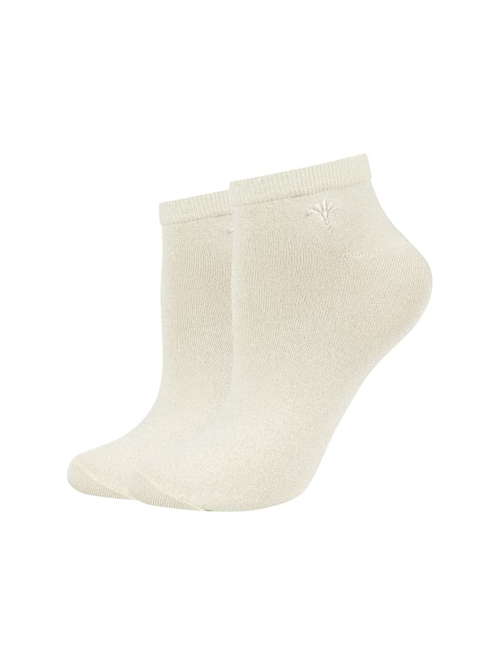 Sneakersocken lurex 2er Pack transparent yellow