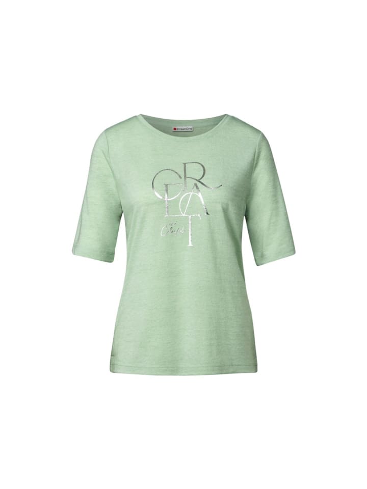 T-Shirt in soft jade green