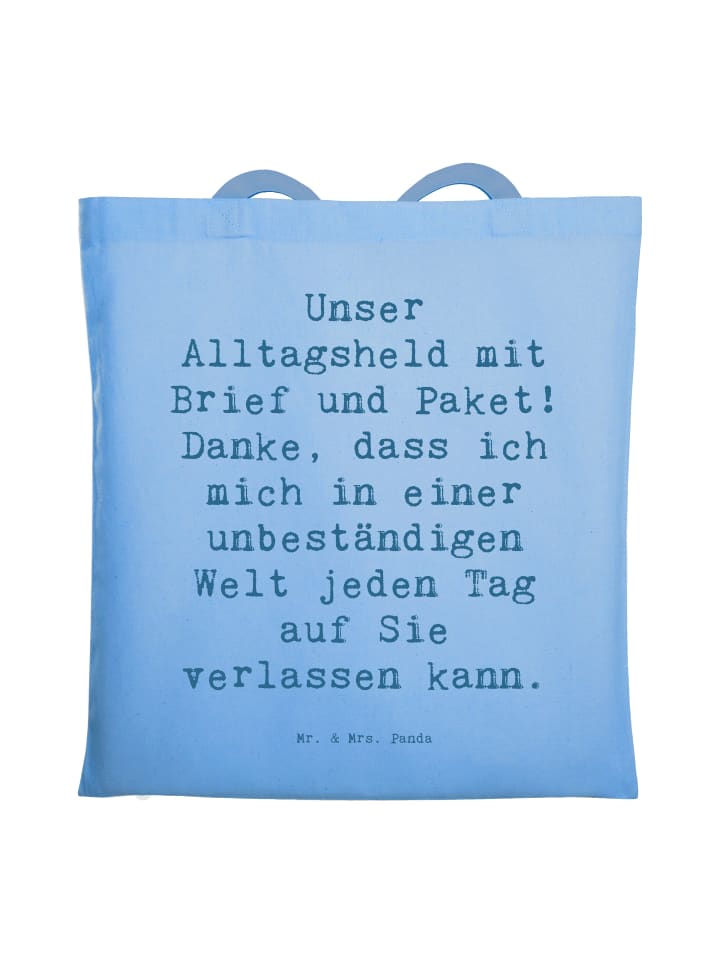 Tasche Spruch Briefe & Pakete mit Spruch in Sky Blue