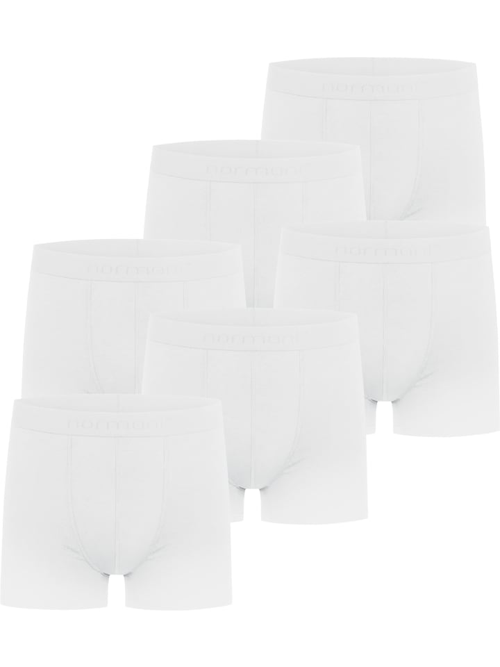 6 Herren Boxershorts aus Viskose Cubao in Weiß